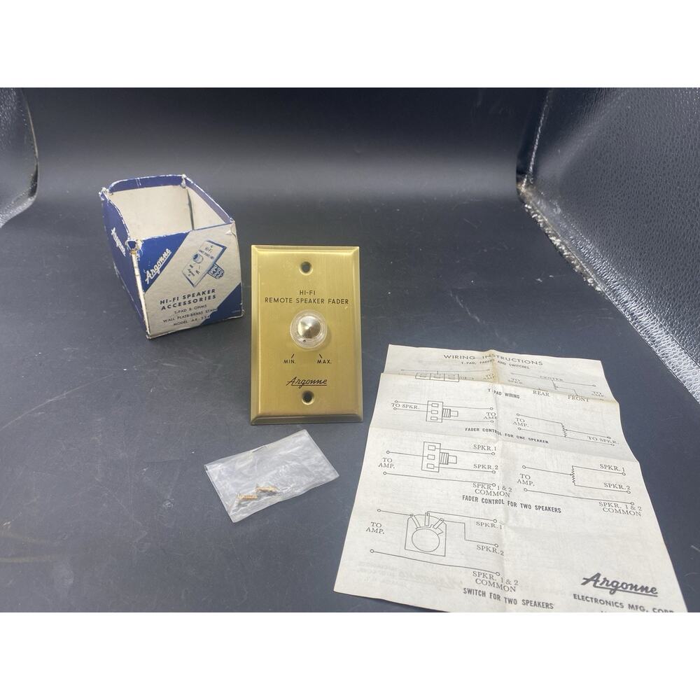 VTG ARGONNE MODEL AR-234 Hi-FI Remote Speaker Fader. New Old Stock.